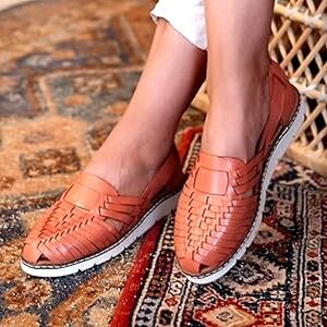 Huaraches Braided Rouge Cognac Leather Loafers. Women's Size 7🌴✌️